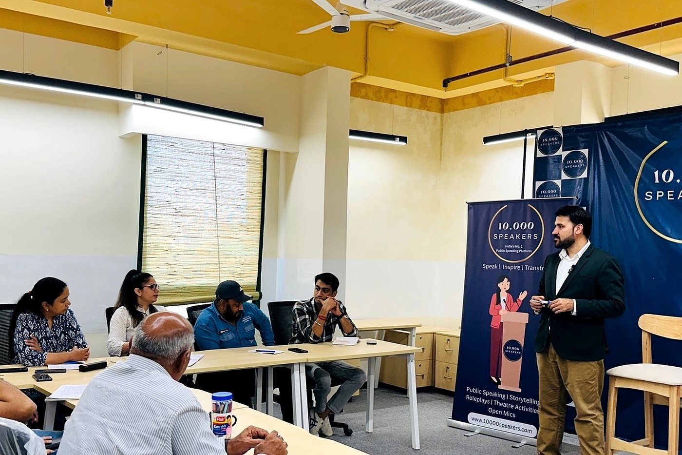 The training room and batch at 10,000 Speakers Gurgaon
