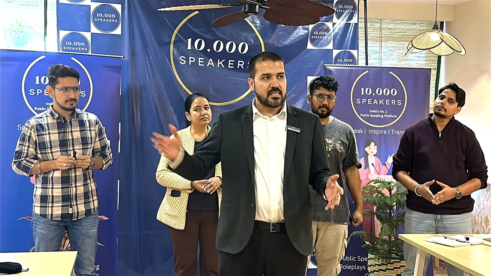 A weekend public speaking class in progress in Sector 43, Gurgaon