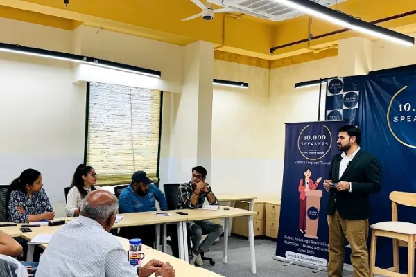 The training room and batch at 10,000 Speakers Gurgaon