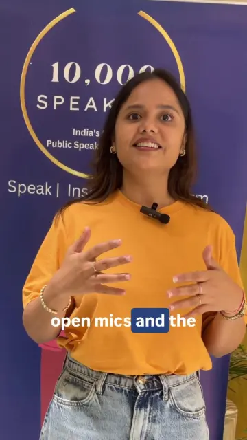 Ankita Sahay on the public speaking course at 10,000 Speakers