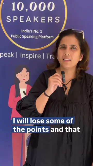 Pranita Kohli on the public speaking course at 10,000 Speakers