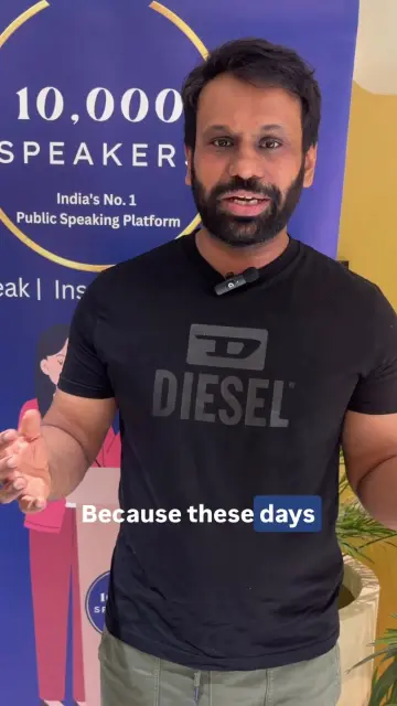 Ravinder Singh on the public speaking course at 10,000 Speakers