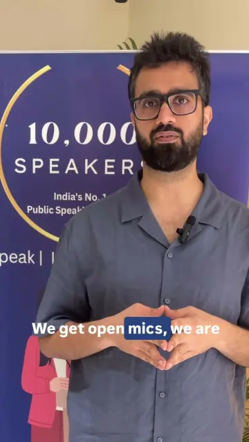 Sahil Bangia on the public speaking course at 10,000 Speakers